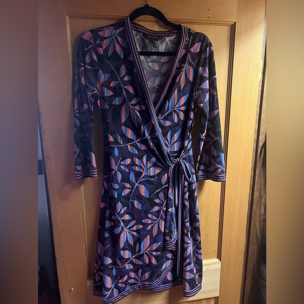 Bcbgmaxazria Medium Adele Plum True Wrap Dress - image 1
